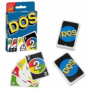 DOS//UNO//FLIP CARD GAME FROM THE MAKERS OF UNO MATTEL SEALED PACK NEW UK