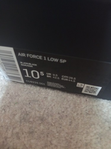Size 9.5 Uk - Nike Air Force 1 x Supreme Low Box Logo - White - Picture 4 of 4