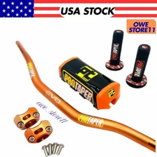 Original "Evo" PRO TAPER Handlebar Fat Bar DIRT BIKE ATV Quad 1-1/8" GRIPS Pads