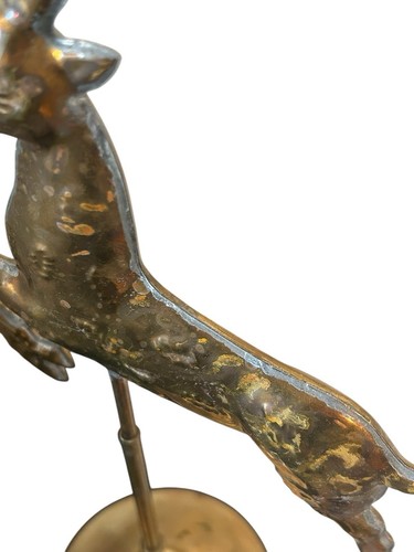 Weather Vane Deer Stag Articulating Stand Solid Brass w Zinc Taiwan Handmade 15" - Picture 2 of 14