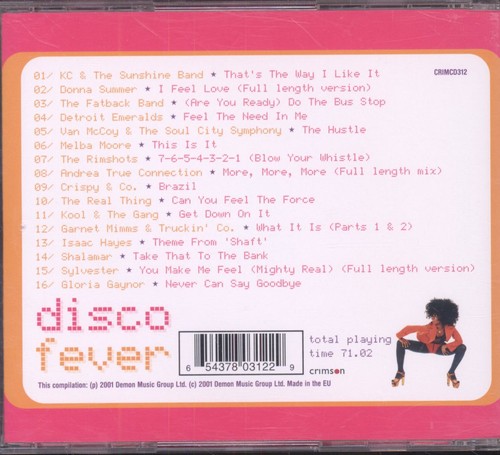 Various Artists Disco Fever CD UK Crimson 2001 CD. Technicolor pressing - Picture 2 of 2