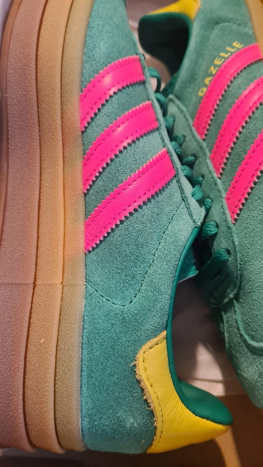 Adidas Gazelle Bold☆Grn/Pink☆ Women's☆UK 4☆BNIB+Tags☆Immaculate☆Unworn☆Last Pair - Image 2 of 4