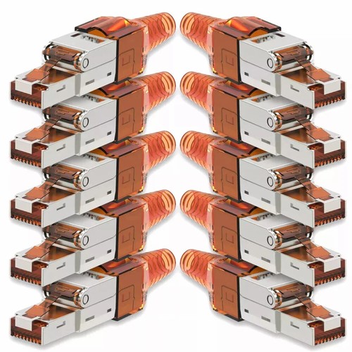 10X Wtyczka sieciowa CAT 7 Beznarzędziowa RJ45 Wtyczka sieciowa Kabel do układania LAN Zestaw - Zdjęcie 3 z 13