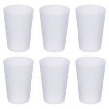 6Pcs Plastic Drinking Cups, 11.8oz Unbreakable Water Tumblers, Clear