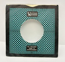 United Artists Records Company Sleeve 45 RPM Vinyl Blue Checked Proudest Name