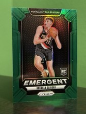 Donovan Clingan 2024-25 Panini Prizm Green Emergent Rookie RC #13 Trail Blazers