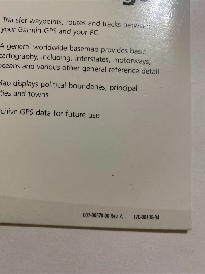 Garmin MapSource Trip & Waypoint Manager CD v2.02 Works W/ Windows 98 & XP - Image 2 of 4
