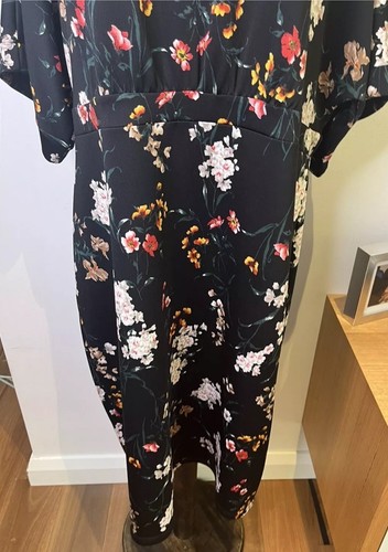 Bird by Design Kimono Sleeve Pencil Dress Size AU 22 Floral & Black BNWT $129 - Picture 6 of 10