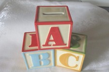 BABY  GIFT    A   HALLMARK ,    BABY   BLOCK   BANK,     NEW NEVER USED.