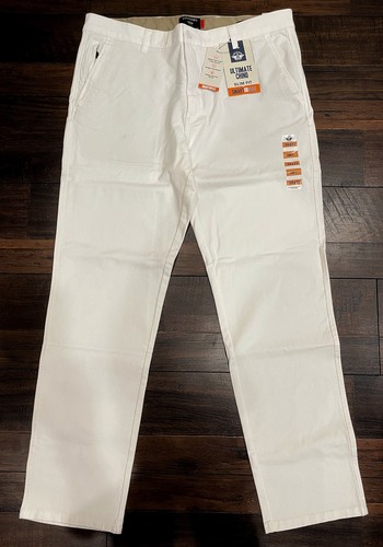 Mens Dockers Ultimate Chino Slim Fit Pants Smart 360 Flex 36X32 White W36L32 - Bild 2 von 10