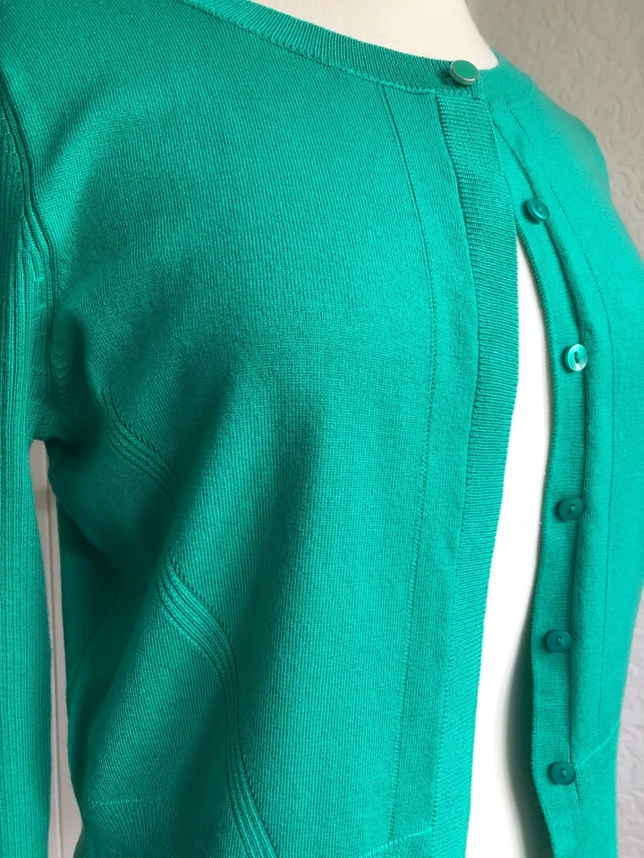 PRINCIPLES BEN de LISI Round Neck Cardigan *GREEN* 14 *WORN ONCE* - Image 2 of 4