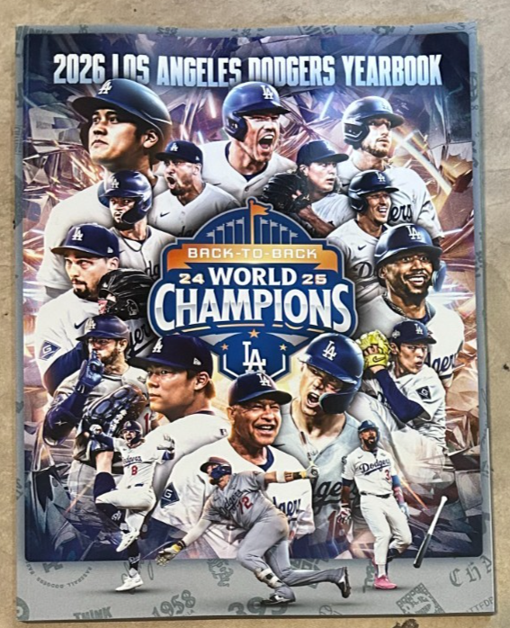 2026 Los Angeles Dodgers World Champions Back to Bk Yearbook NEW