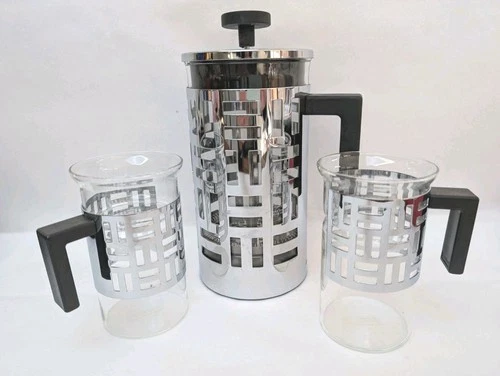 BODUM EILEEN CAFETIÈRE +2 Cups COFFEE  MAKER FRENCH PRESS 1.0L Art Deco VGC 