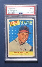 1958 Topps - Sport Magazine '58 All Star Selection Stan Musial #476 VG-EX PSA 4