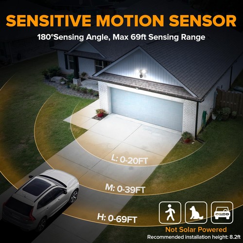 32W 3500 Lumen LED Security Lights Motion Sensor Light Outdoor, 5000K Dayligh... - Picture 3 of 7
