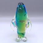 Vintage Oggetti Art Glass Penguin Paperweight Figurine Sculpture Murano Italy