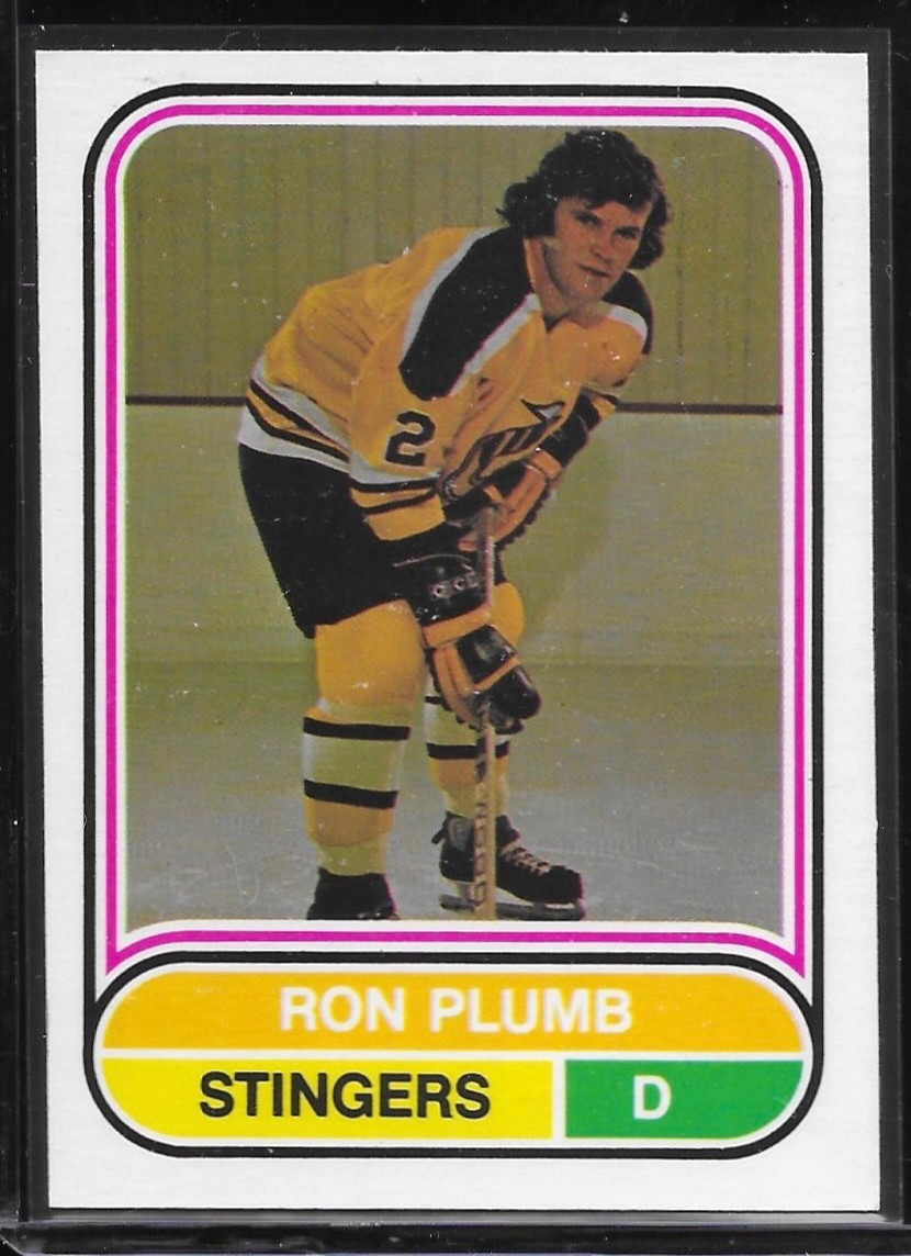 1975-76 O-Pee-Chee WHA - Ron Plumb #98 (RC) NM