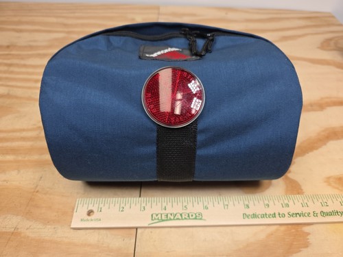 Vtg 80’s Cannondale Bike Bag Original Blue - Reflector Seat Rails & Handlebar - Picture 16 of 18