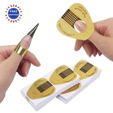 Nail Forms for Builder Gel 200 Count Pack AHIER Self-adhesive Extension Home