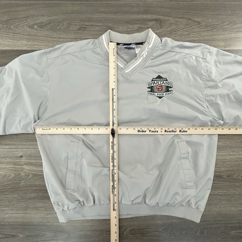 VTg Michigan State Pullover Windbreaker Jacket Mens L Reebok Final Four 2000 - Picture 7 of 8