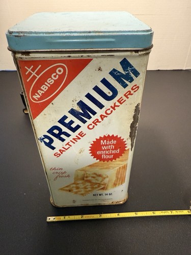 Nabisco Vintage Copyright 1969 Premium Saltine Cracker Dose Blechdose, 4,5x9,5" - Bild 6 von 12
