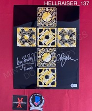 Doug Bradley and Clive Barker dual signed 11x14 photo Hellraiser Pinhead Beckett Doug Bradley and Clive Barker dual signed 11x14 photo Hellraiser Pinhead Beckett