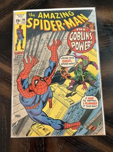 Marvel -  The Amazing Spider-Man #98 Bronze Age 1971 The Goblin's Power 🔥🔥