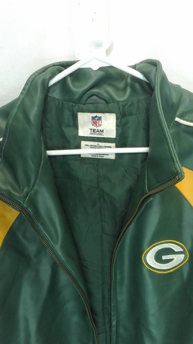 GREEN BAY PACKERS Faux Leather Full-Zip Insulated GAMEDAY NFL Coat - Size XL - Picture 3 of 8