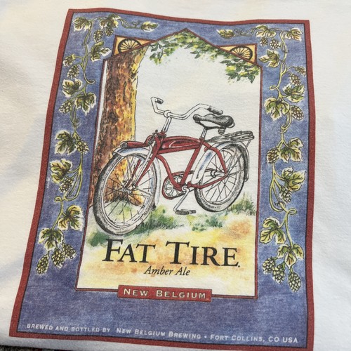 Vintage New Belgium Brewing Fat Tire Amber Ale Long Sleeve T-shirt Men’s SZ XL - Picture 15 of 15