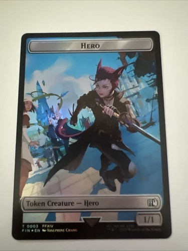EXACT CARD PICTURED Hero / Knight Token FIN T 0003 / 0010 MTG Final Fantasy Foil