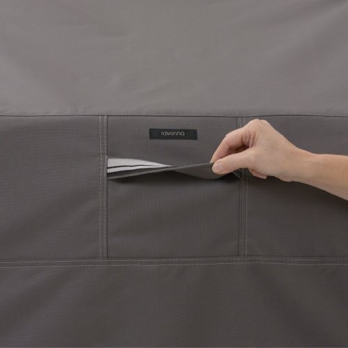 Ravenna Water-Resistant 60 Inch Kamado Ceramic BBQ Grill Cover, Taupe, Grill - Picture 3 of 7