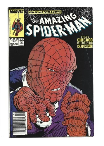Amazing Spider-Man #307, VG/FN 5.0,  Newsstand: Todd McFarlane Art: Chameleon