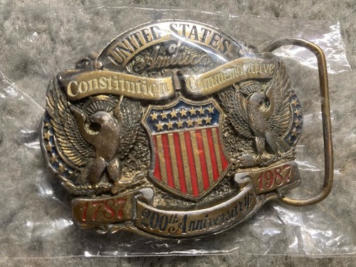 Vintage United States Constitution Commemorative 200th Anniversary Gürtelschnalle - Bild 1 von 4