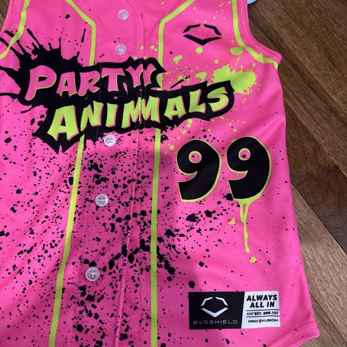 Party Animals #99 Sleeveless Jersey Youth Xs Extra Small Nwot Savannah Bananas - Picture 3 of 4