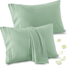 2 Pack Standard Pillow Cases - 20x26 Inch, 1800 Thread Count Microfiber