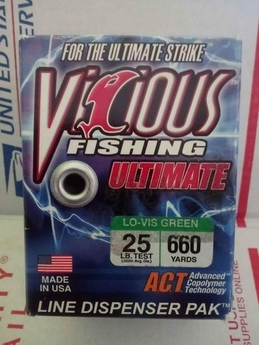 NEW Vicious Ultimate Fishing Line 25lb test 660 yards Lo-vis green - Picture 1 of 1