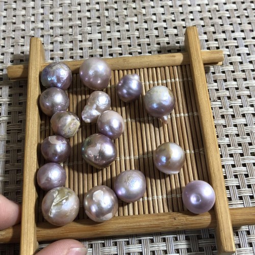 Piedra perla natural del mar del sur de China 16 piezas 28 g regalo c118 - Imagen 6 de 8