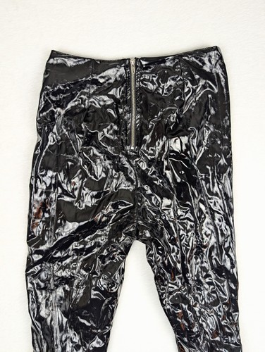 Pantalone FASHION NOVA donna taglia small nero vinile vita alta chiusura zip - Foto 4 di 14