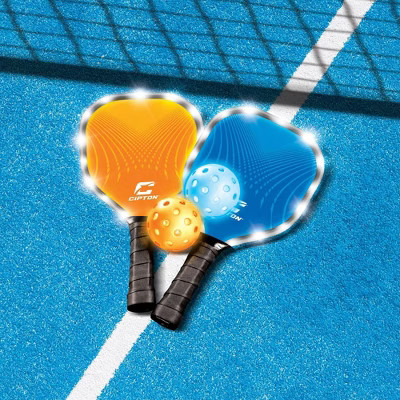 CIPTON LED Pickle Ball Net Set Pickleball Kit Light-Up Night Play 7pc - Picture 2 of 3
