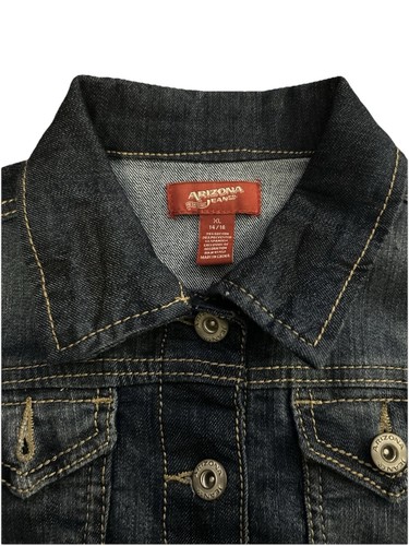 Arizona Jean Co Denim Button Up Jacket Youth XL 14-16 - Picture 2 of 8