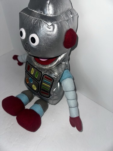 Robot Hand Puppet 18” Silly Puppets Silver Cute Retro Plush - Picture 5 of 6