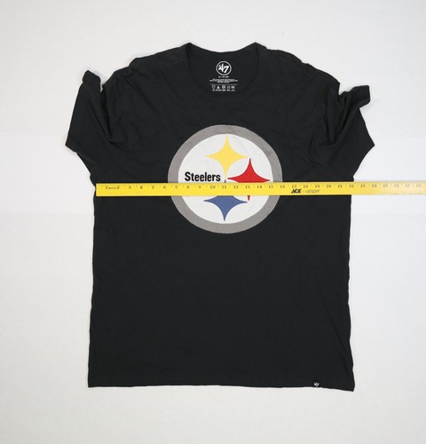 Camiseta Pittsburgh Steelers Para Hombres XL Negra NFL Fútbol 47 Marca Gráfica Camiseta Algodón - Imagen 5 de 10