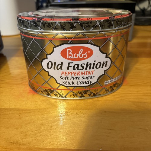 Bobs Old Fashion Peppermint Stick Candy Tin