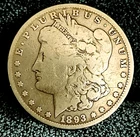 1893 CC Morgan Dollar VG In Grade Key Date Key Date Carson City Morgan Dollar