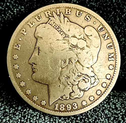 1893 CC Morgan Dollar VG In Grade Key Date Key Date Carson City Morgan Dollar