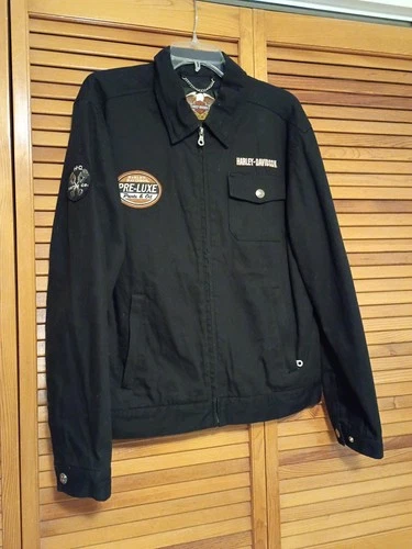 Authentic  Harley-Davison Jaquet 100 %  Cotton  Unisex Never Use Size Small - product listing photo
