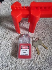 Ball Valve Lockout Device Practical Outside Pipe Lock With Lock Out Red Padlock
