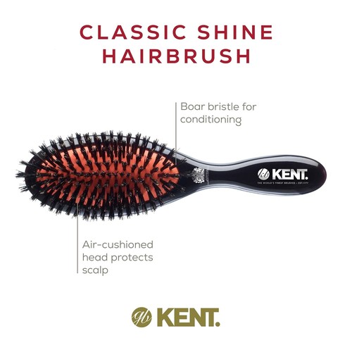 Classic Shine Black Boar Bristle Oval Hair Brush - Picture 10 of 21