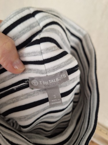 T By Talbots Active Cowlneck Ribbed Gray Sweatshirt Womens S Oversized Cotton - Picture 6 of 11
