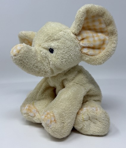 Ty Pluffies P’Nut Elephant Bean Plush Stuffed Animal Toy Gingham Plaid NO TAGS - Picture 1 of 5